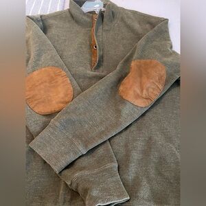 Clear water Outfitters sweater shirt Elbow Patches quarter zip Mens Large